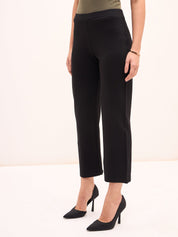 Airy Pull On Straight Jeggings-Black