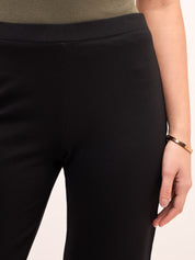 Airy Pull On Straight Jeggings-Black