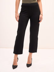 Airy Pull On Straight Jeggings-Black