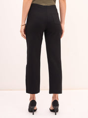 Airy Pull On Straight Jeggings-Black