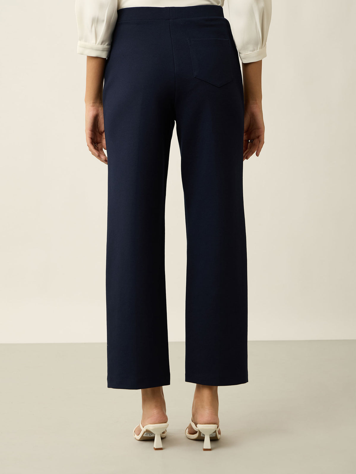Airy-Navy Pull On Straight Jeggings - Navy