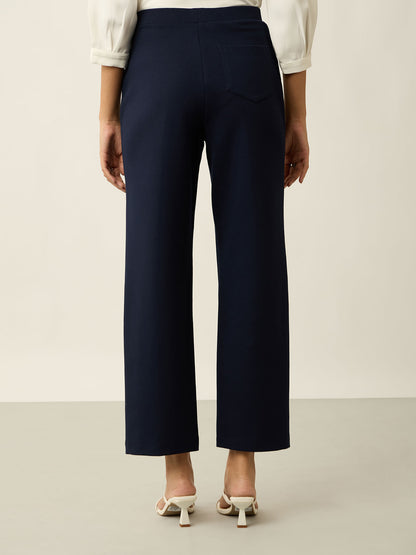Airy-Navy Pull On Straight Jeggings - Navy