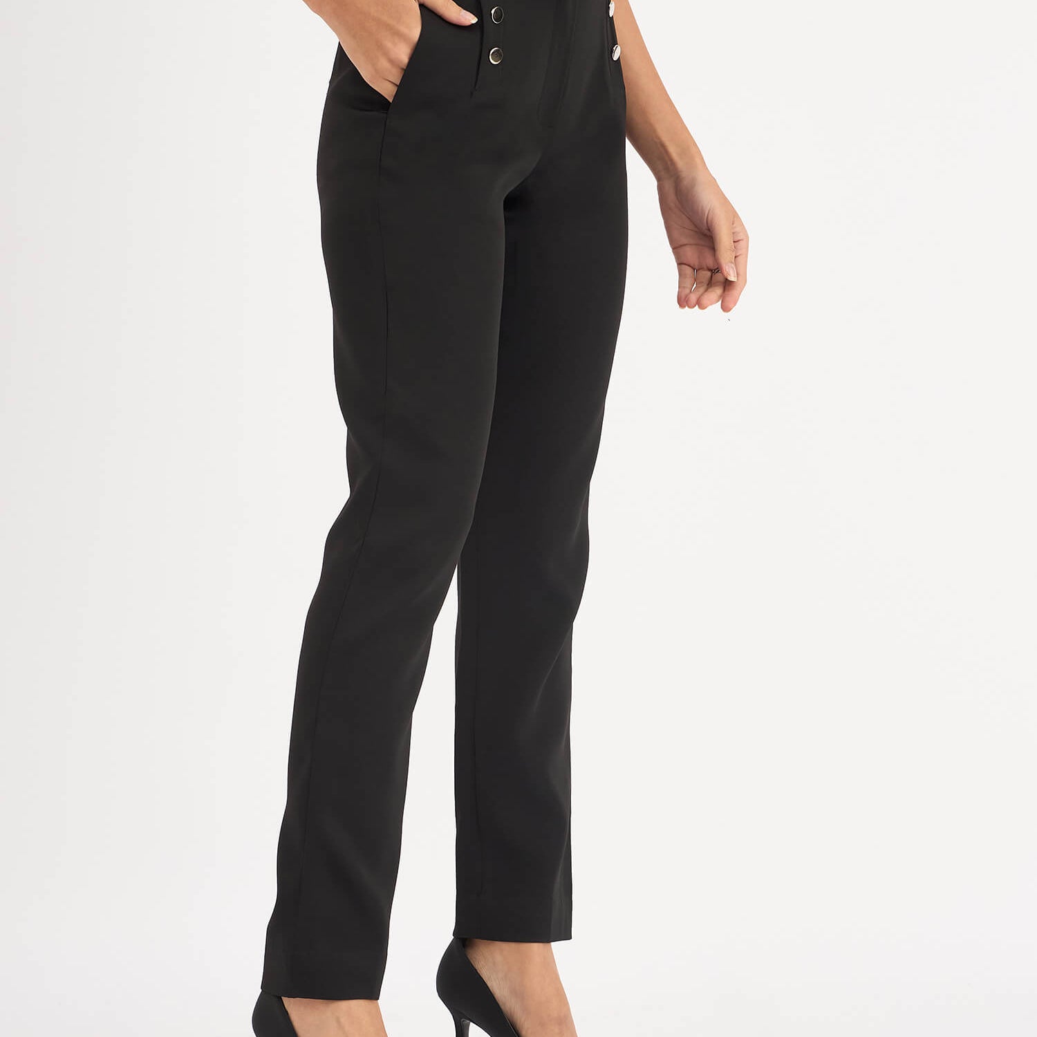 Adamant Embellished Slim Pants - Black