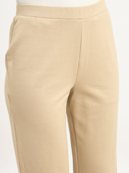 Airy Pull On Straight Jeggings - Beige