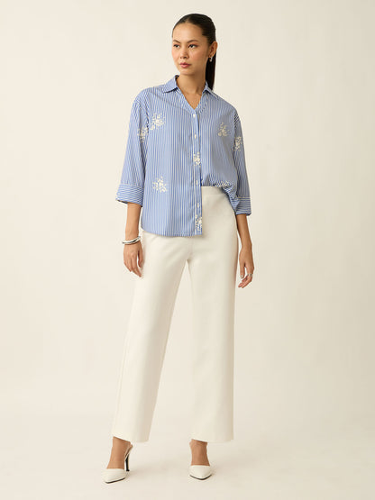 Airy Pull On Straight Jeggings - White