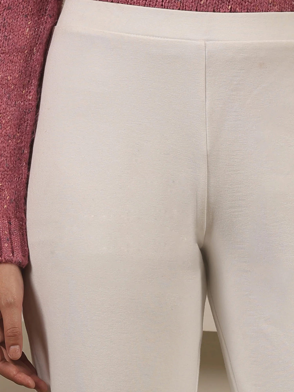 Airy Pull On Straight Jeggings - White - SALT Attire