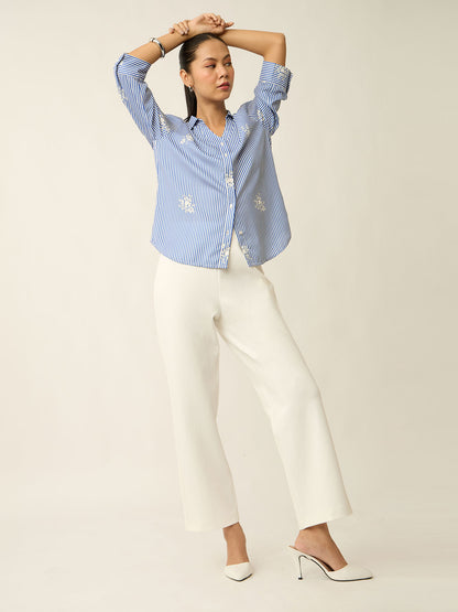 Airy Pull On Straight Jeggings - White