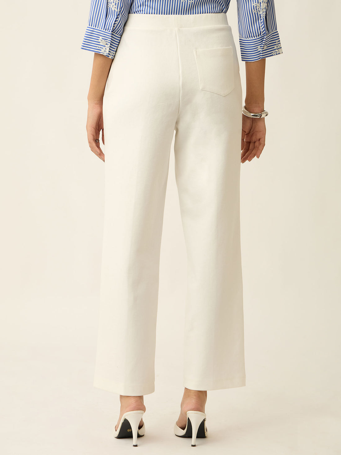 Airy Pull On Straight Jeggings - White