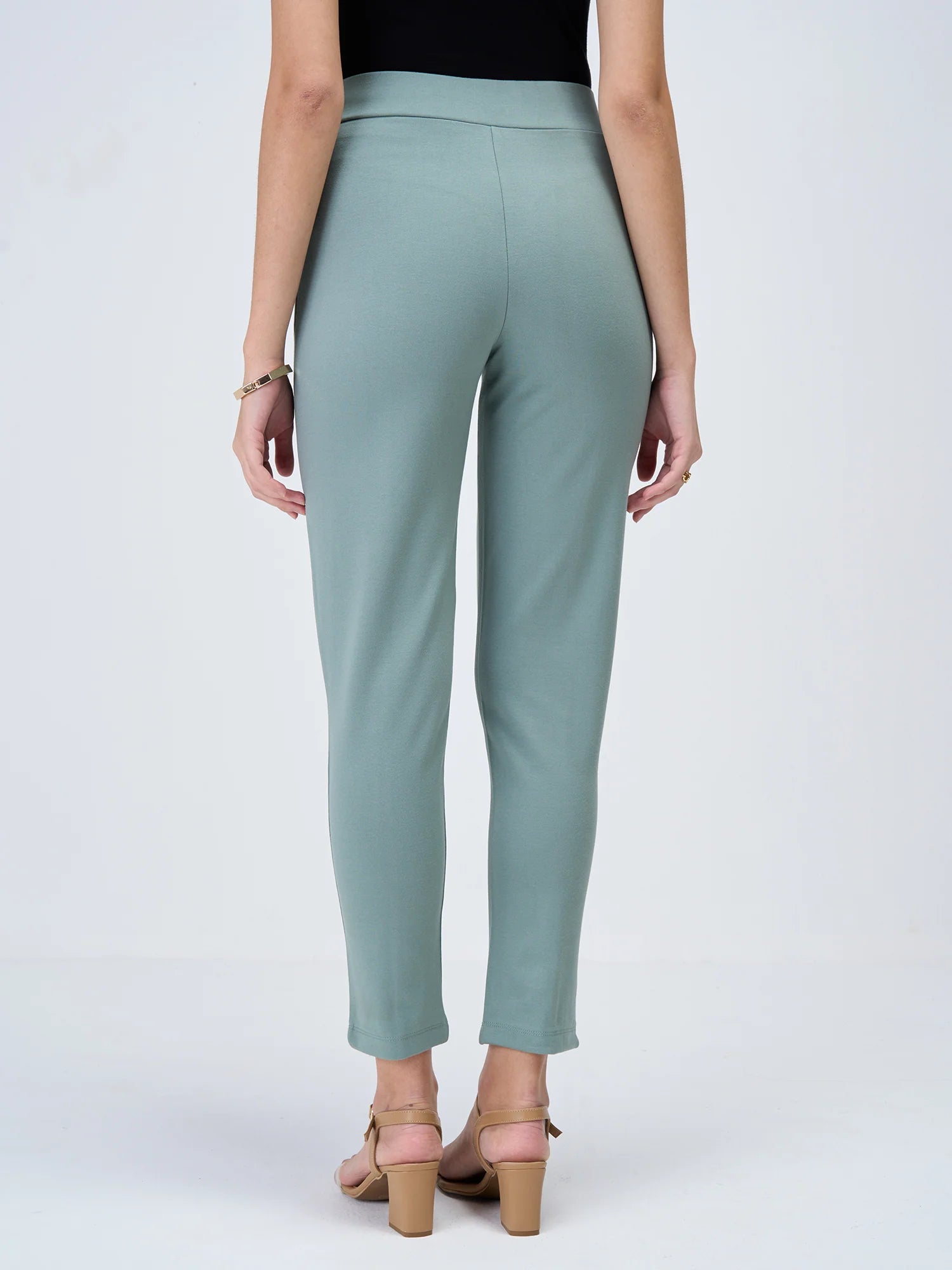Flex-Sage Green Pull On Slim Jeggings-Sage Green - SALT Attire