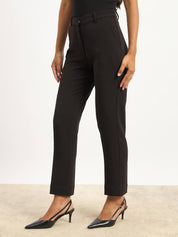 Earnest Mid Rise Slim Pants - Jet Black