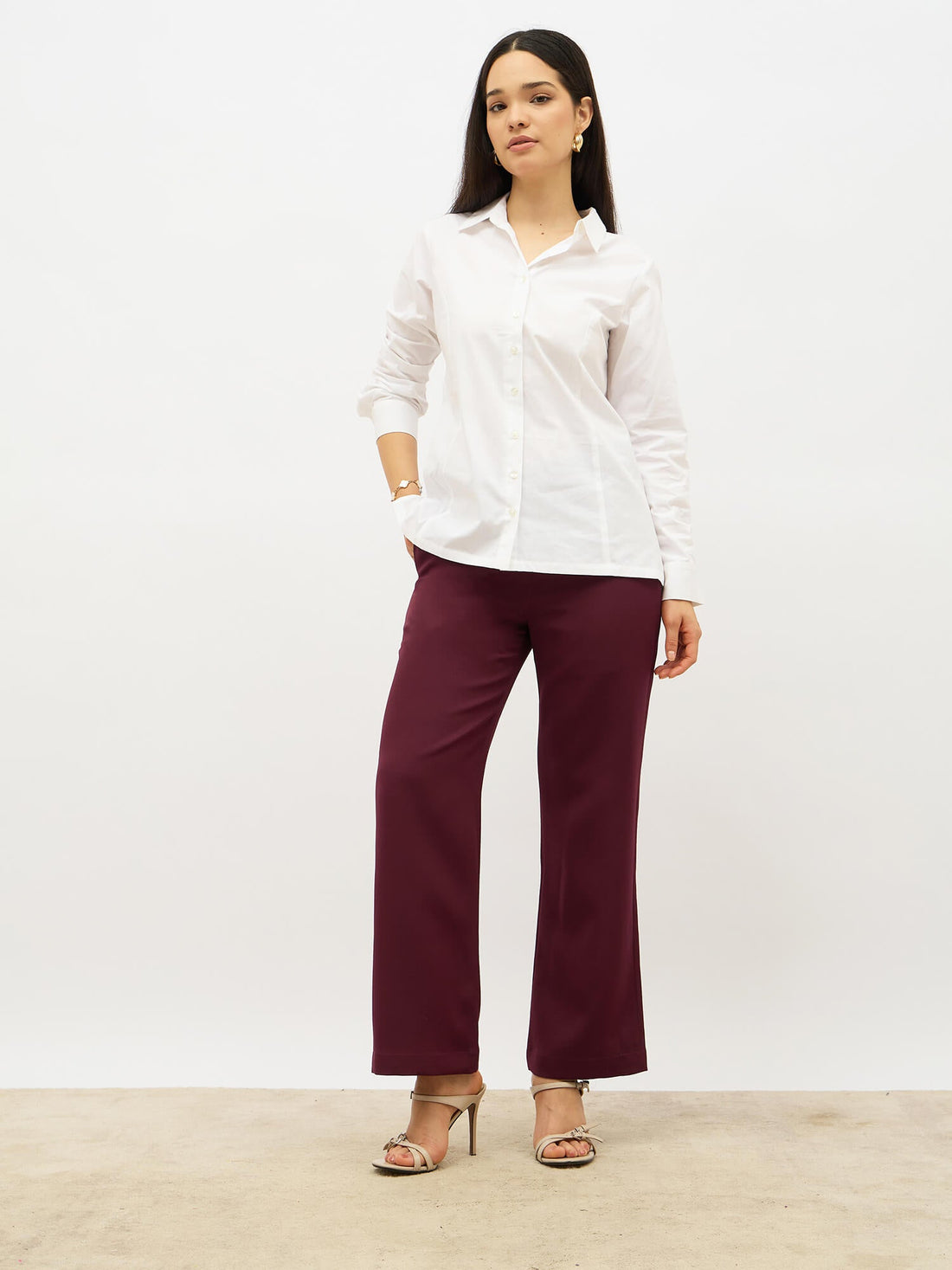 Lupin Formal Side Zip Pant-Maroon