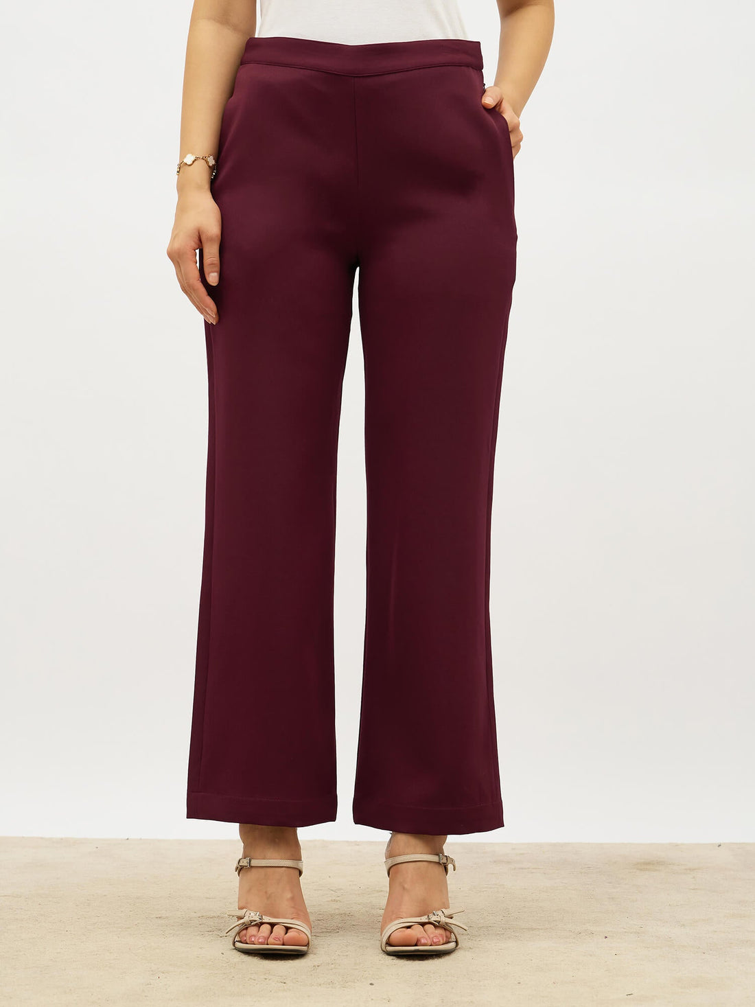 Lupin Formal Side Zip Pant-Maroon