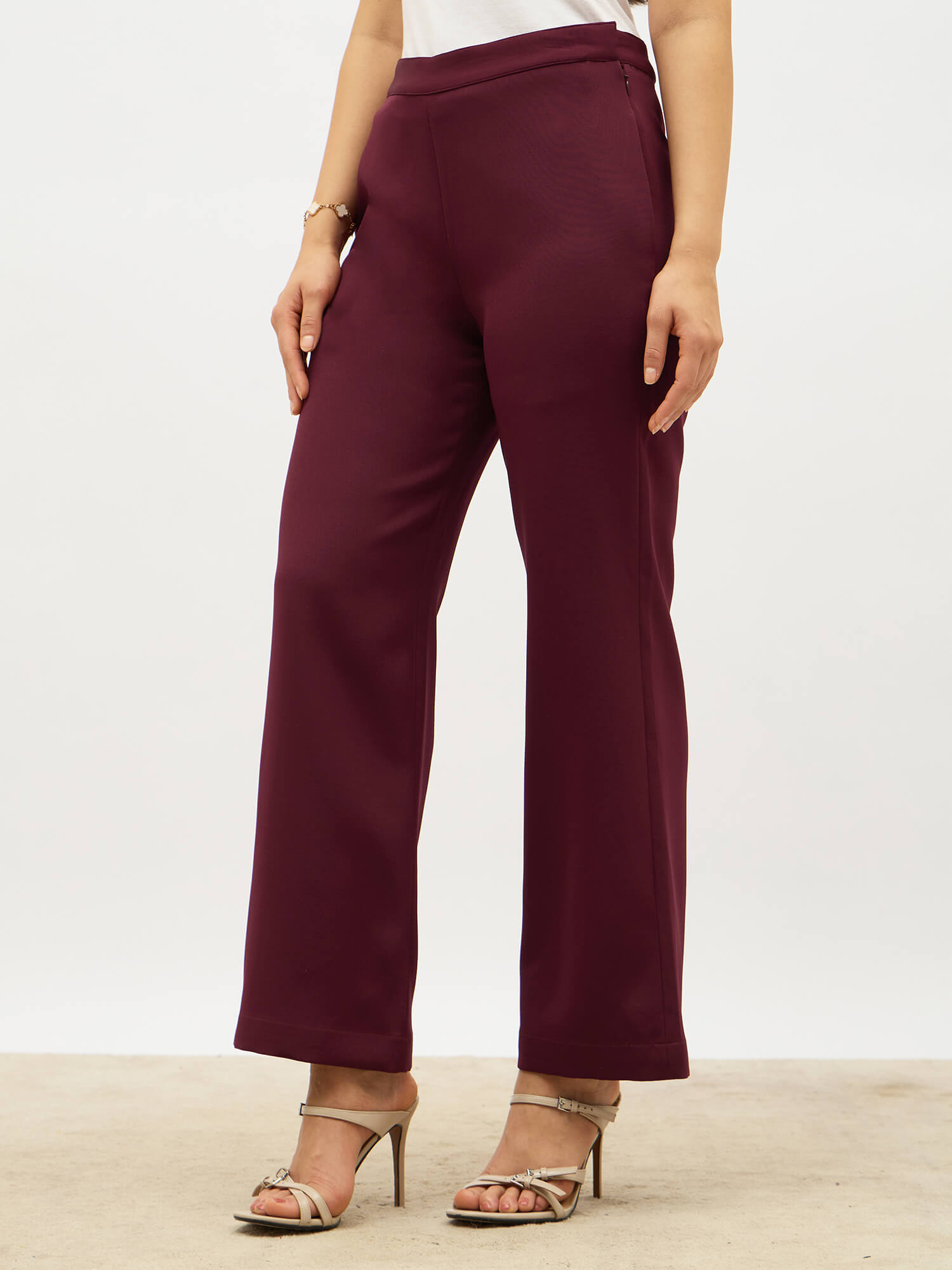 Lupin Formal Side Zip Pant-Maroon