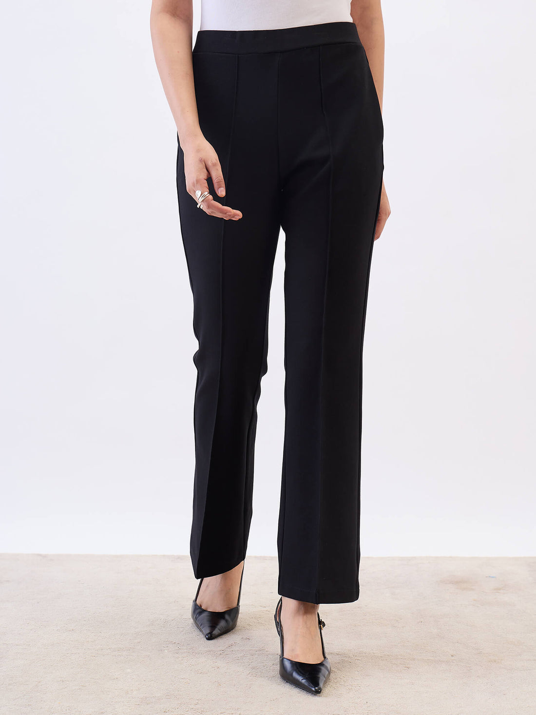 Limitless Bootcut Ponte Pants-Black