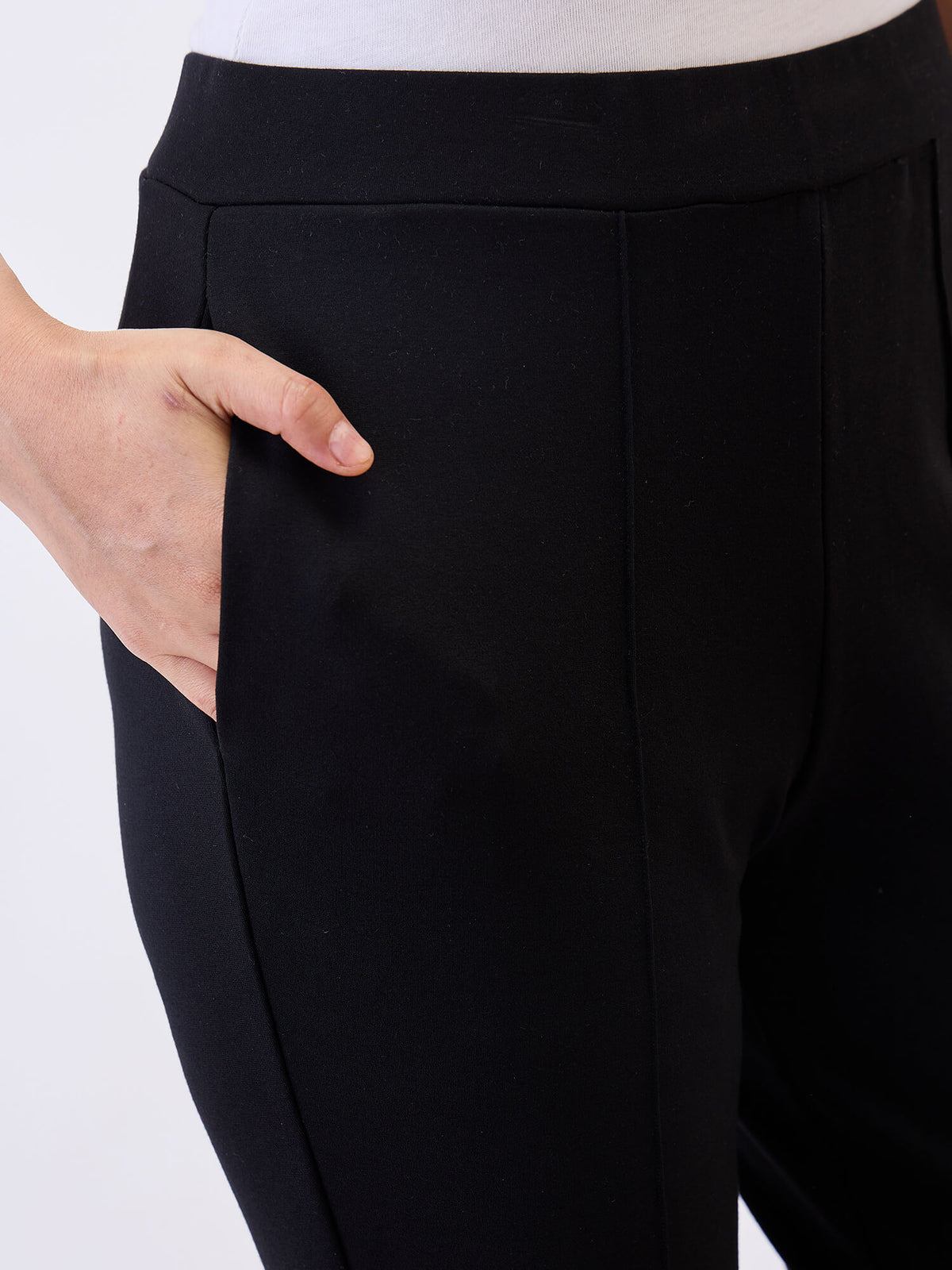 Limitless Bootcut Ponte Pants-Black - SALT Attire