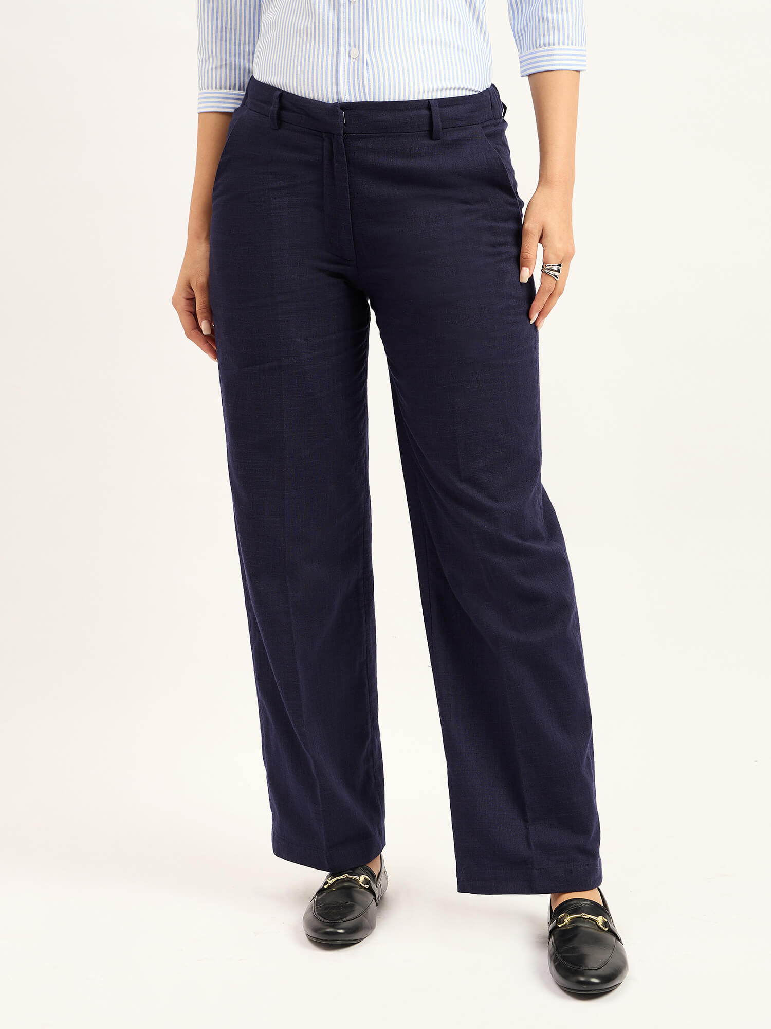 Reef Straight Fit Pants - Navy Blue