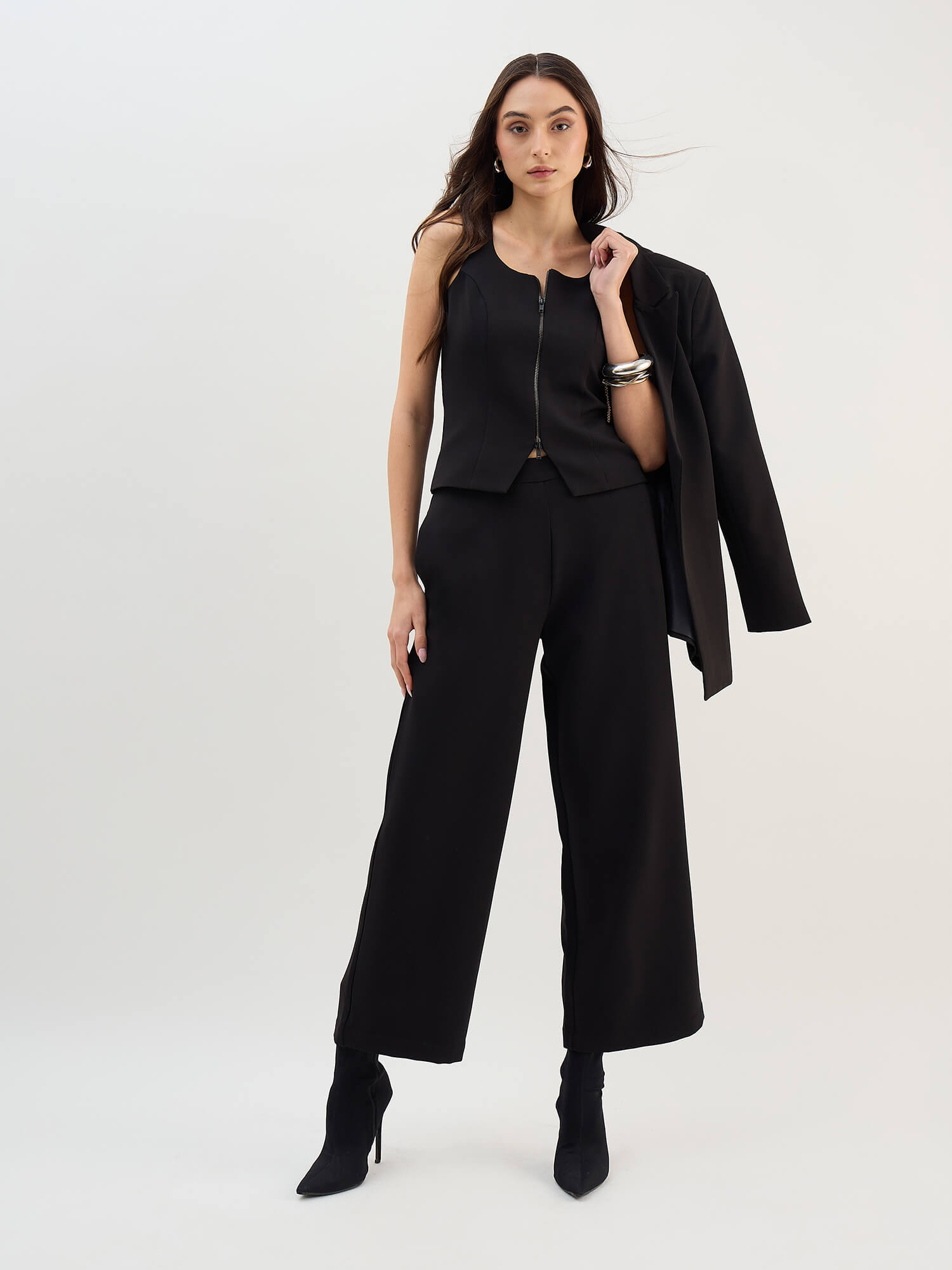 Avenne Elasticated Pull-on Pants-Black