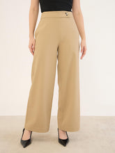 Malley High Rise Wide Leg Pants -Beige