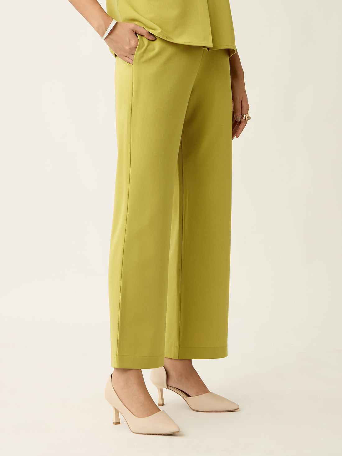 Lumine Formal Side Zip Pant-Chartreuse