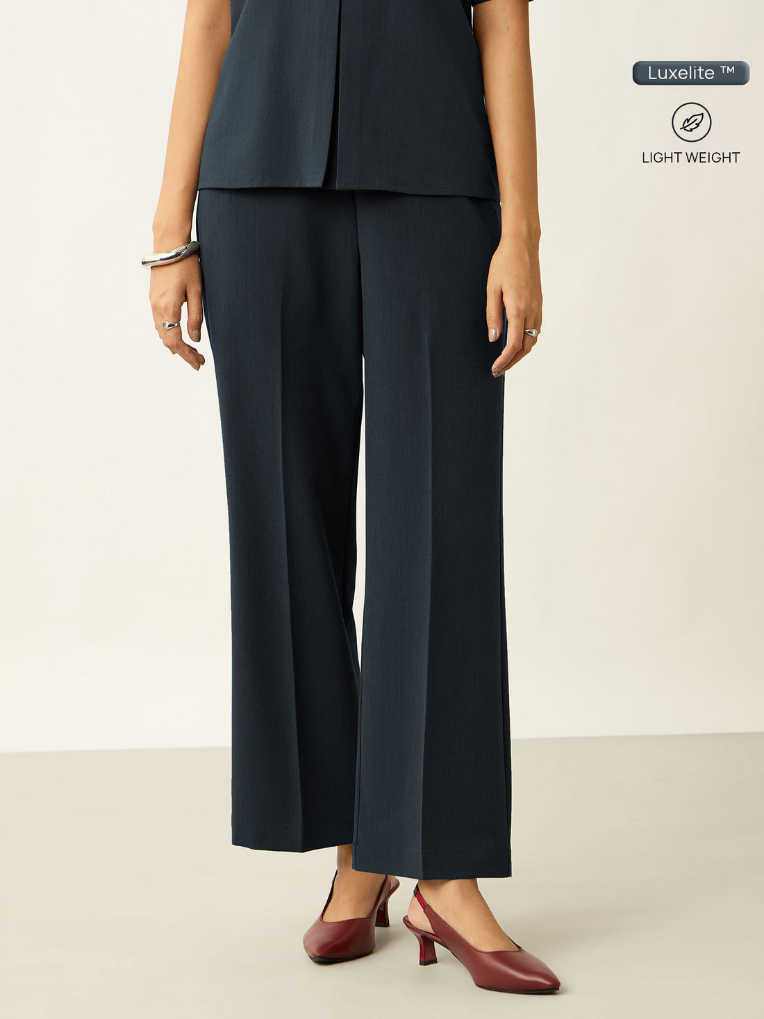Lumine Formal Side Zip Pant-Navy