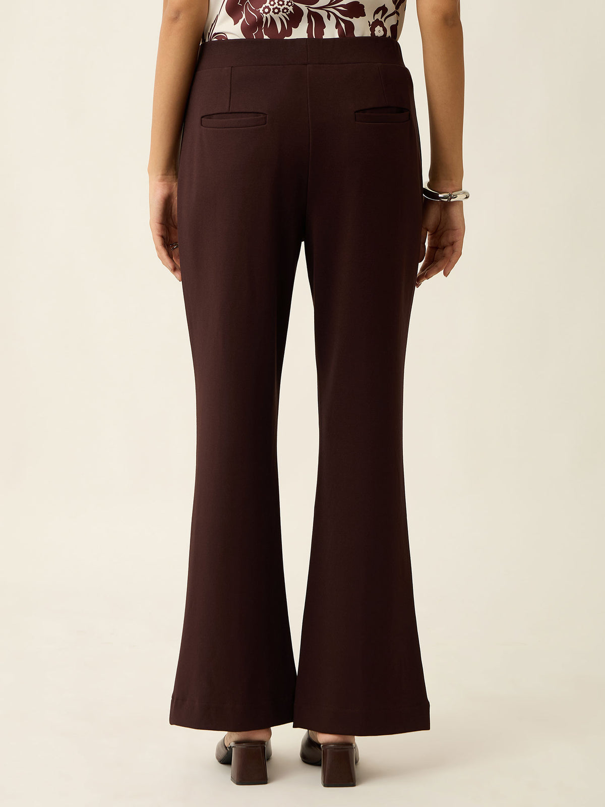 Limitless Bootcut Ponte Pants-Brown