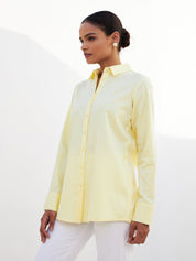 Pristine Button Down Shirt-Lemon