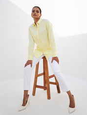 Pristine Button Down Shirt-Lemon