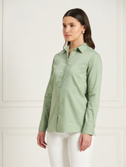 Pristine Button Down Shirt-Sage Green