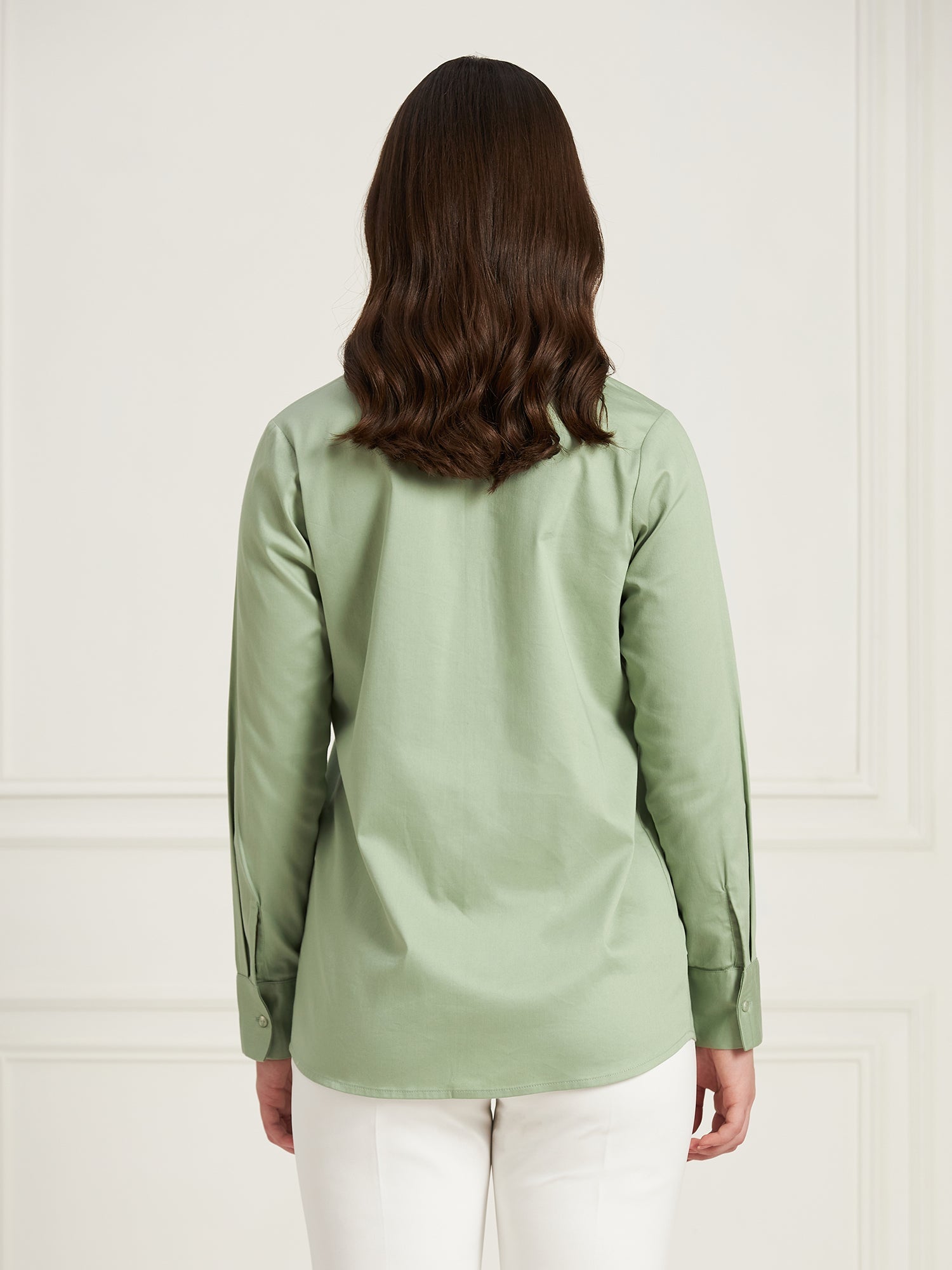 Pristine Button Down Shirt-Sage Green