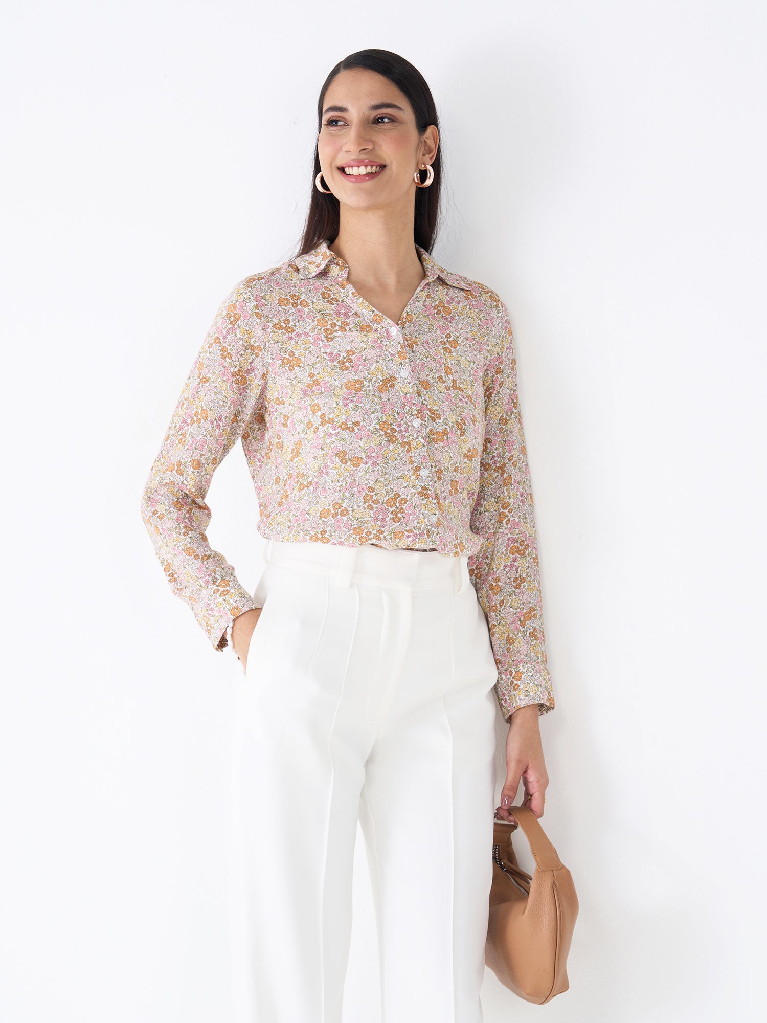 Sierra Shirt Floral Button Down Shirt-Multicolor