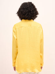 Sunstruck Embellished Button Down Shirt-Yellow