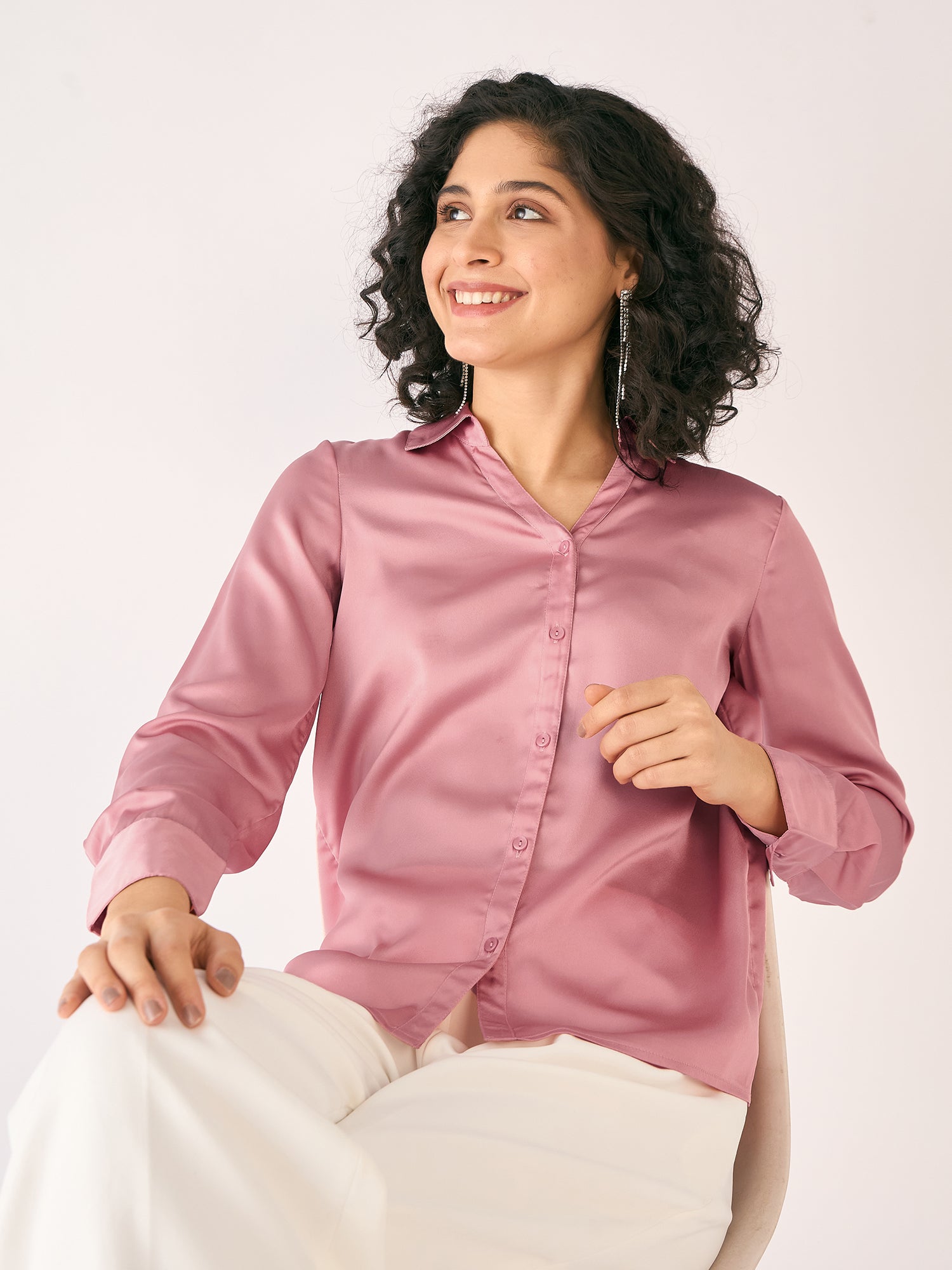 Orbit Button Down Shirt - Pink