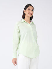 Epsom Striped Button Down Shirt - Green