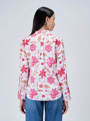 Aurelia Printed Satin Shirt - Multicolor