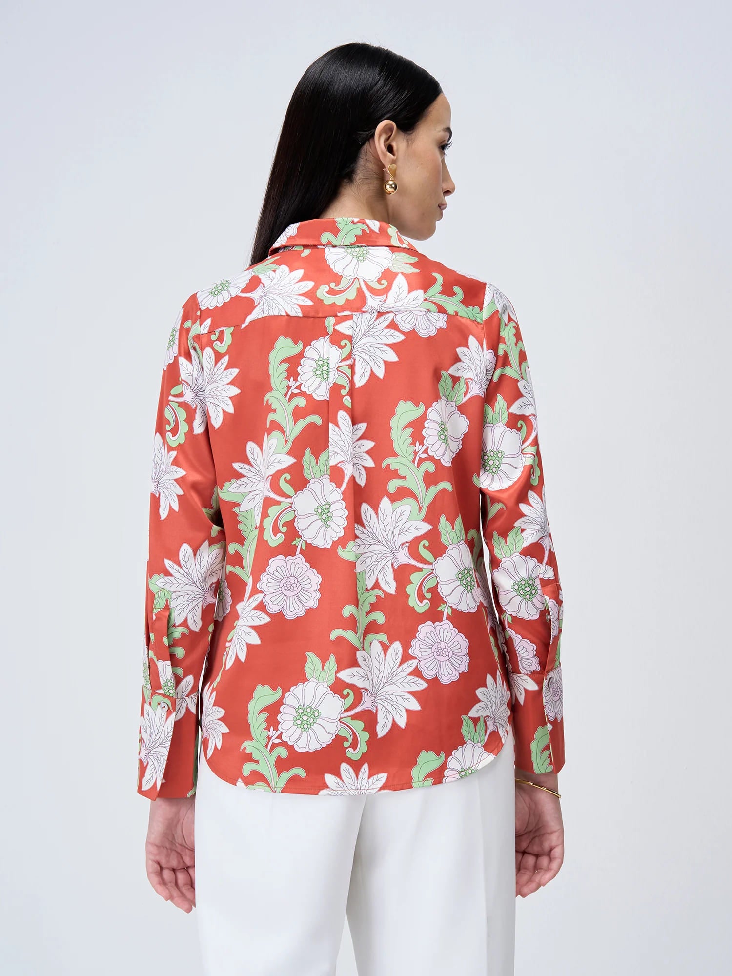 Ricci Printed Satin Shirt - Multicolor