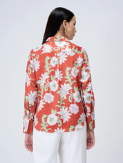 Ricci Printed Satin Shirt - Multicolor