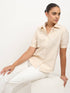 Sabine Puff Sleeve Shirt-Yellow & White