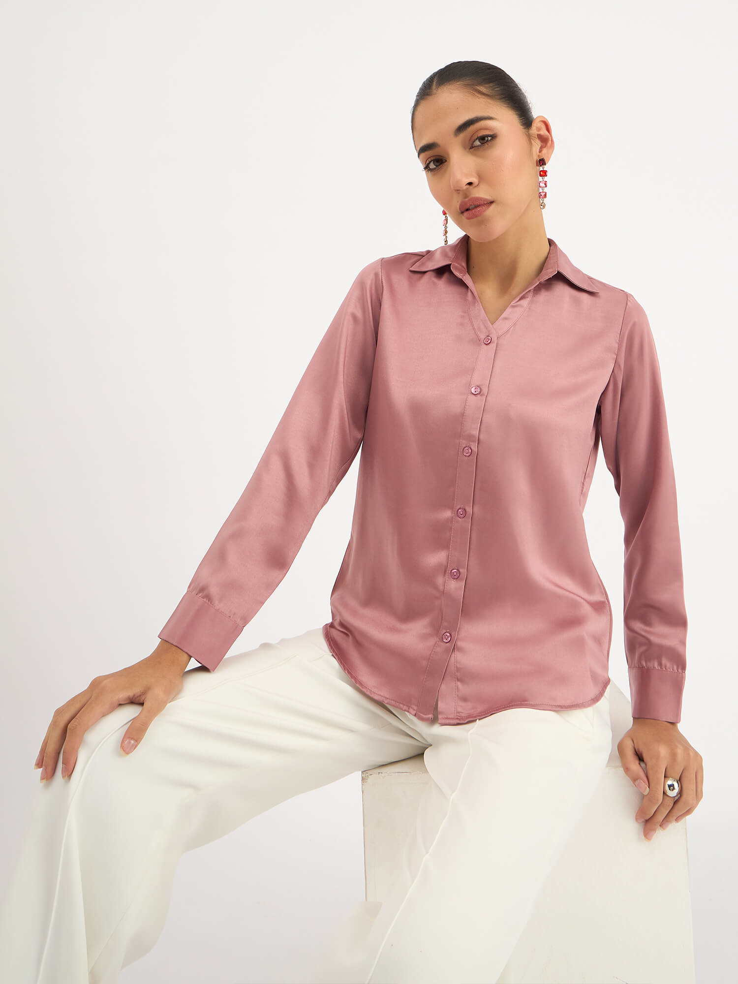 Royal Button Down Shirt - Mauve