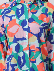 Flair Button Down Shirt - Multicolor