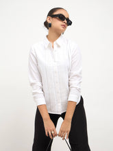 Areum Pintuck Detail Shirt-White