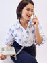 Aloha Lace Puff sleeve shirt-White
