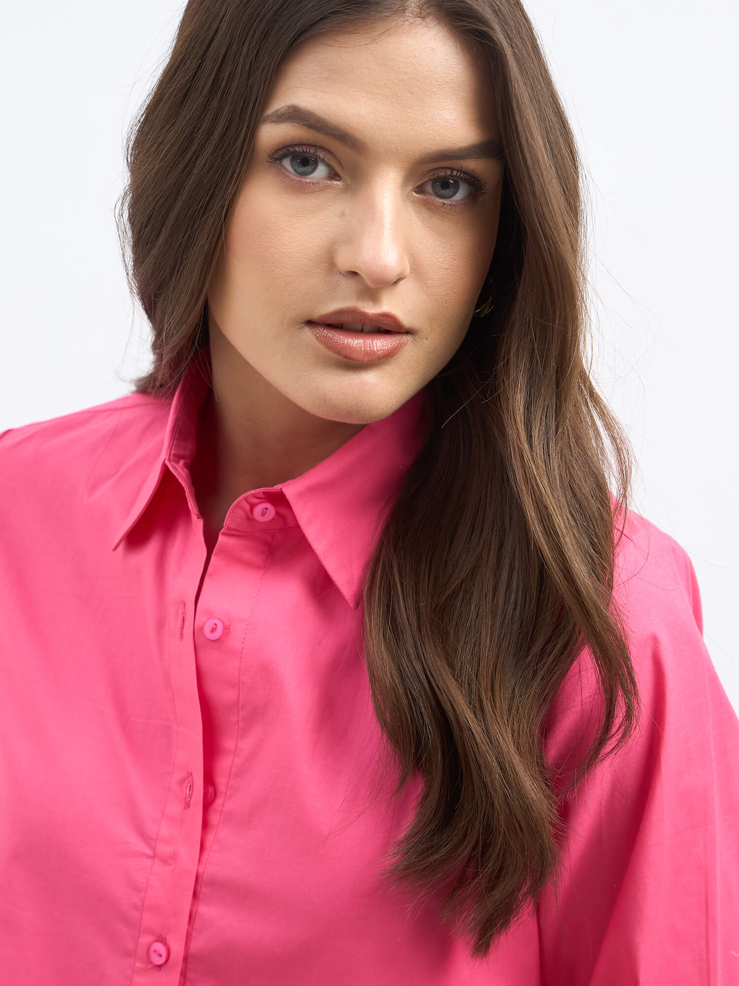 Azella Relax Fit Shirt-Pink