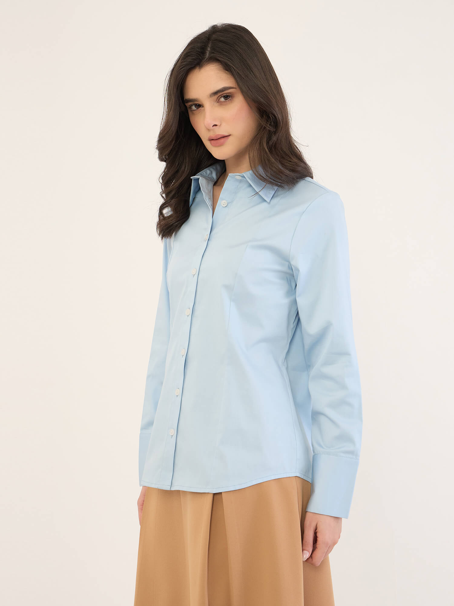 Ventari Princess Panel Shirt -Light Blue