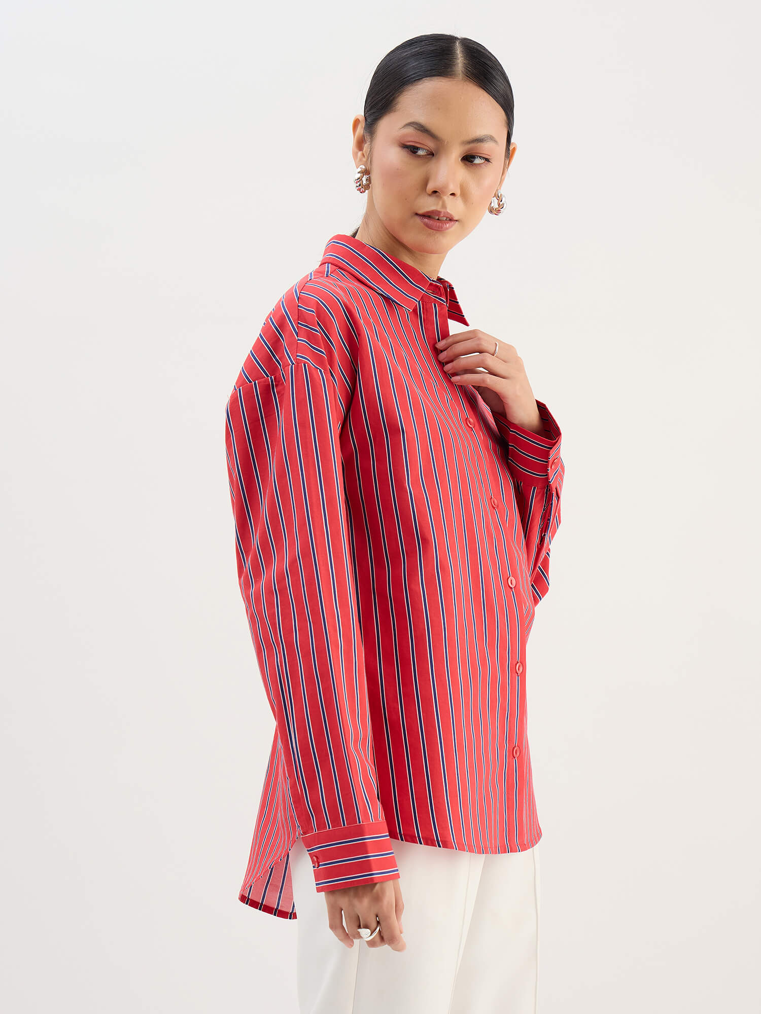 Arloft Tab Detail Shirt-Multi