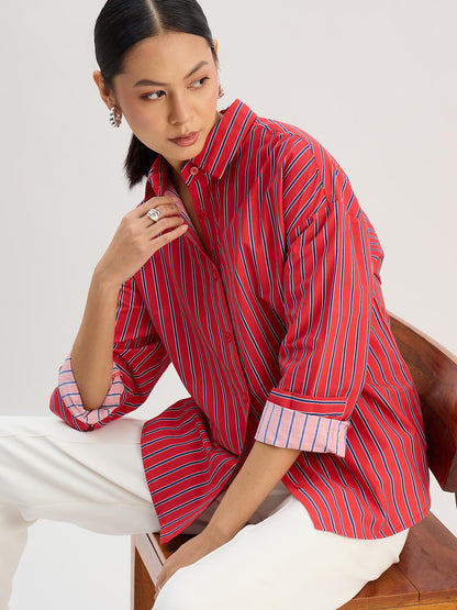 Arloft Tab Detail Shirt-Multi