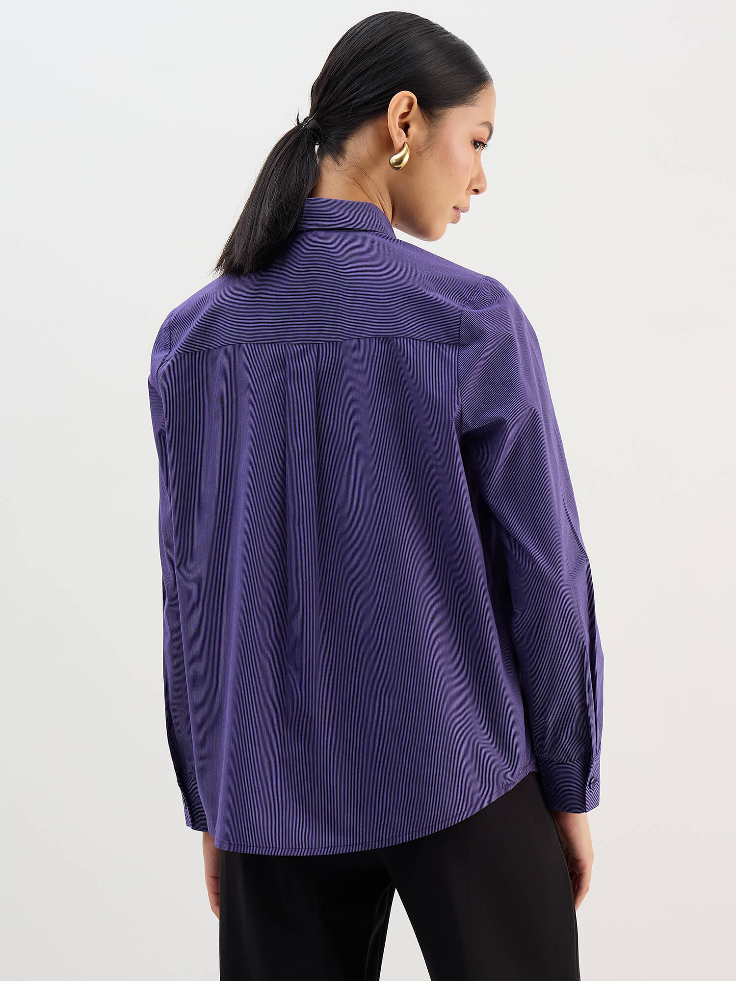 Azella Relax Fit Shirt-Purple