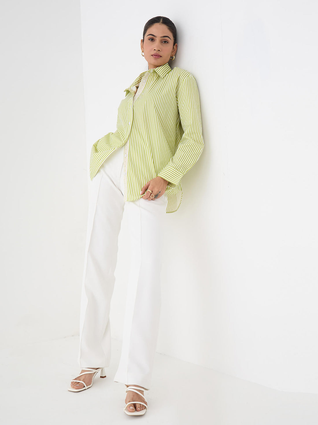 Mariner Relax Fit Shirt-Lime&amp;White