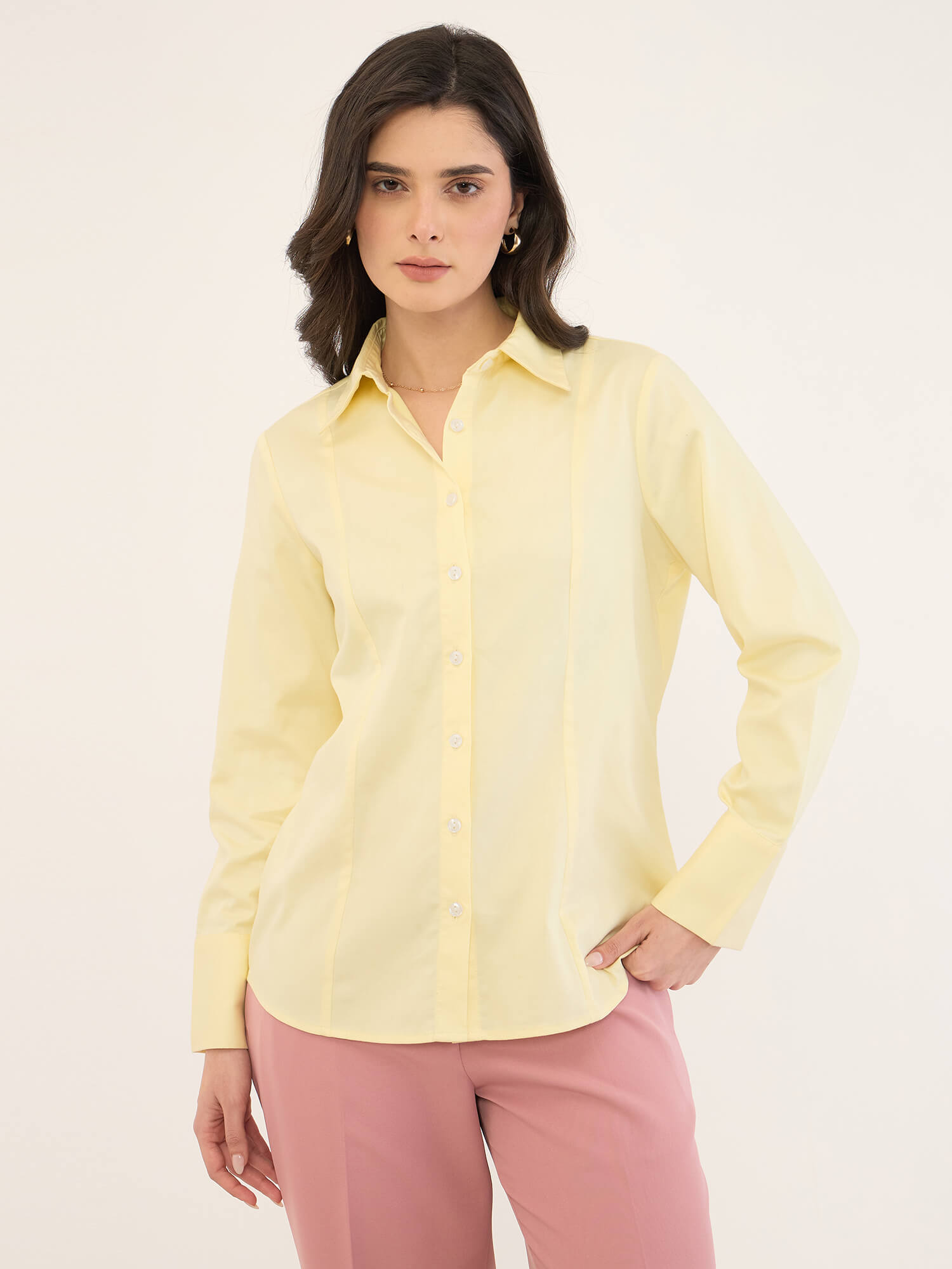 Ventari Princess Panel Shirt-Yellow