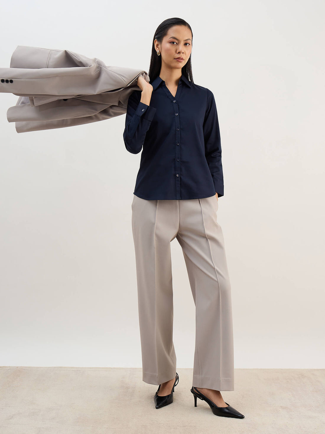 Renee Sheen Shirt-Navy