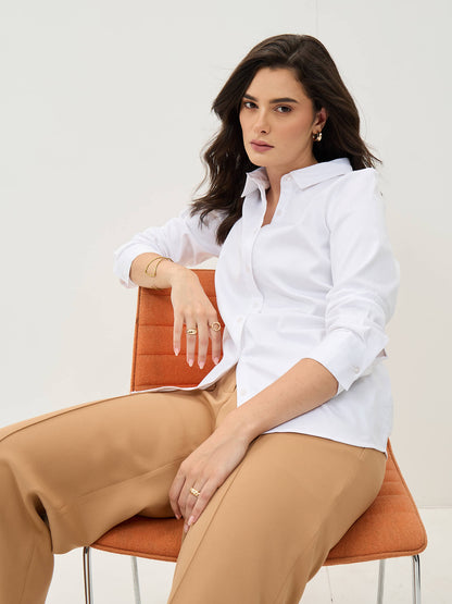 Pristelle Button Down Shirt-White